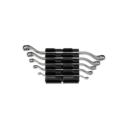 Tekton 45-Degree Offset Box End Wrench Set with Modular Wrench Organizer, 5-Piece (1/4-13/16 in.) WBE95101